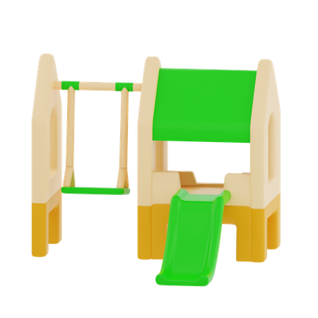 Maisonnette et balançoire  3D Icon