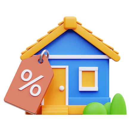 Maisons à prix réduit  3D Icon