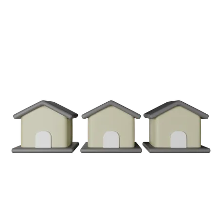 Maisons d'habitation  3D Icon