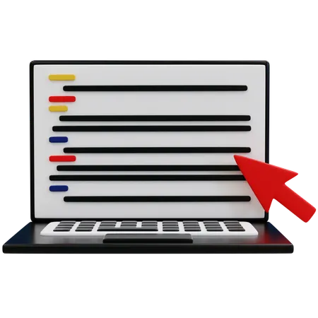 Maîtriser les compétences de codage en ligne  3D Icon
