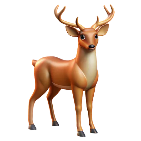 Majestätischer Hirsch  3D Icon