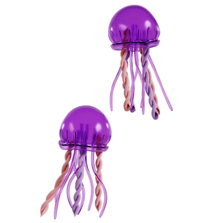 Majestic Purple Jellyfish  3D Icon