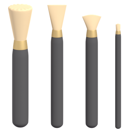 Makeup Bürsten  3D Illustration