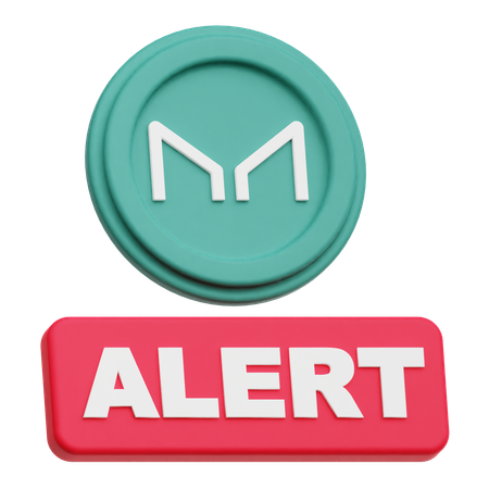 Maker Coin alert  3D Icon