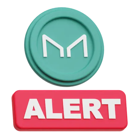 Maker Coin alert  3D Icon