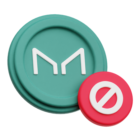 Maker Coin Ban  3D Icon