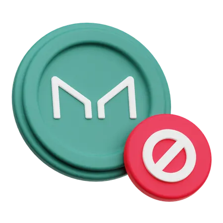 Maker Coin Ban  3D Icon