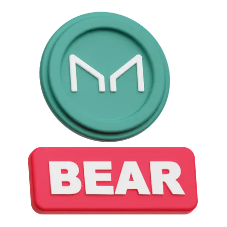 Maker Coin Bear  3D Icon