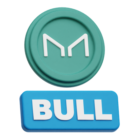 Maker Coin Bull  3D Icon