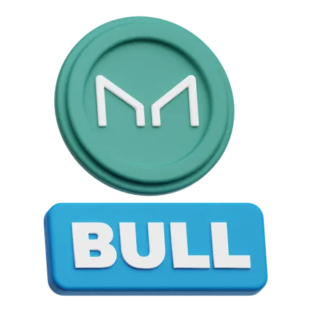 Maker Coin Bull  3D Icon
