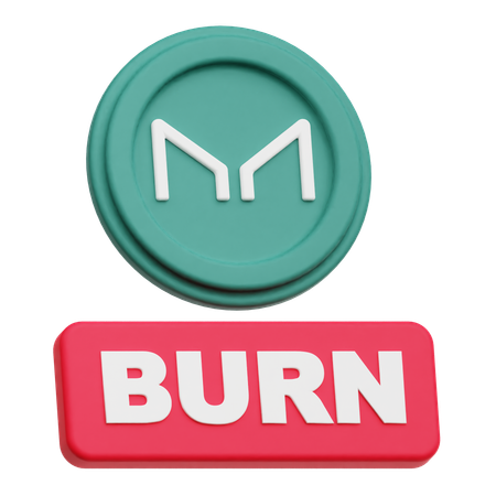 Maker Coin Burn  3D Icon