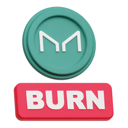 Maker Coin Burn  3D Icon