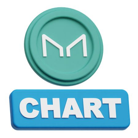 Maker Coin chart  3D Icon
