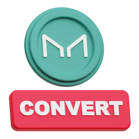 Maker Coin convert  3D Icon