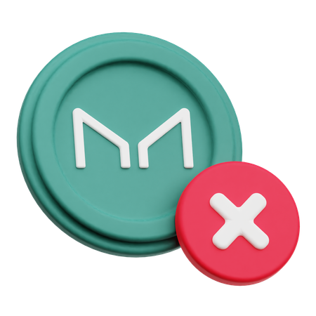 Maker Coin Cross  3D Icon