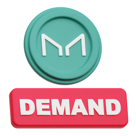 Maker Coin demand  3D Icon