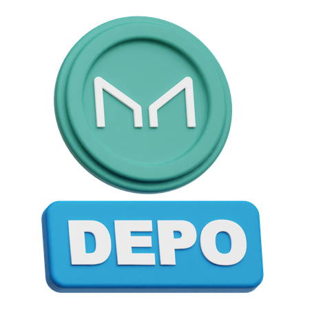 Maker Coin depo  3D Icon