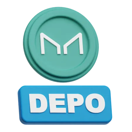 Maker Coin depo  3D Icon