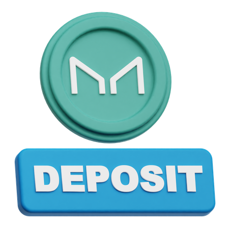 Maker Coin deposit  3D Icon