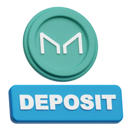 Maker Coin deposit  3D Icon