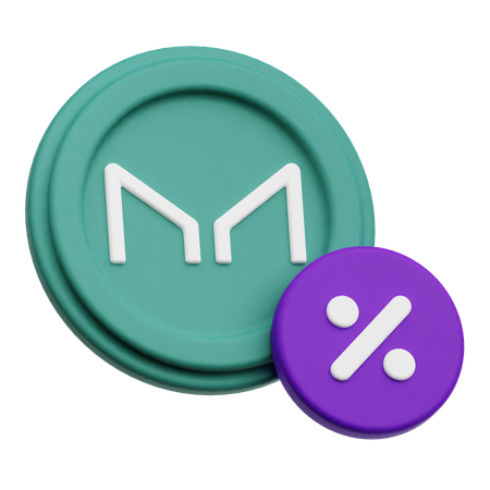 Maker Coin Discount  3D Icon