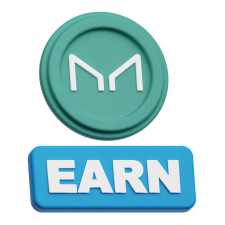 Maker Coin Earn  3D Icon