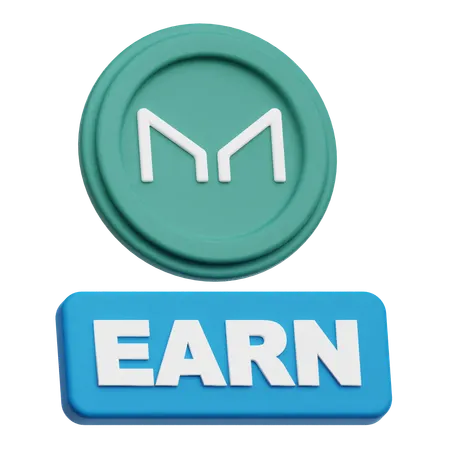 Maker Coin Earn  3D Icon