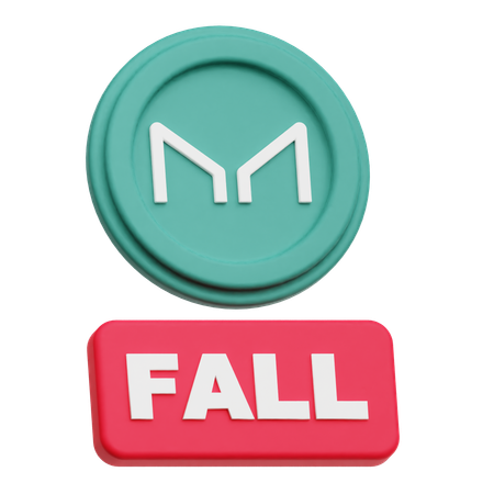 Maker Coin fall  3D Icon