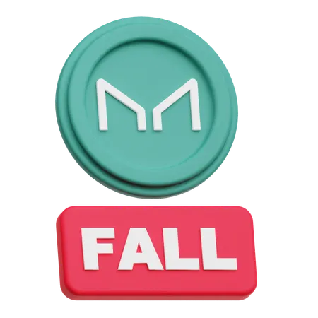 Maker Coin fall  3D Icon