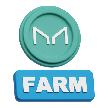 Maker Coin farm  3D Icon