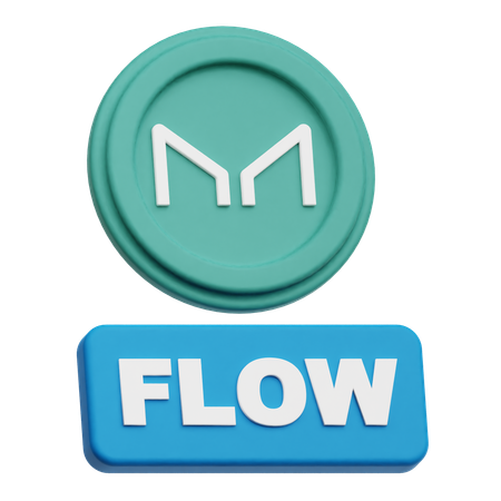 Maker Coin flow  3D Icon