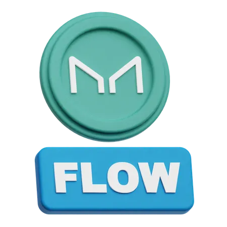 Maker Coin flow  3D Icon