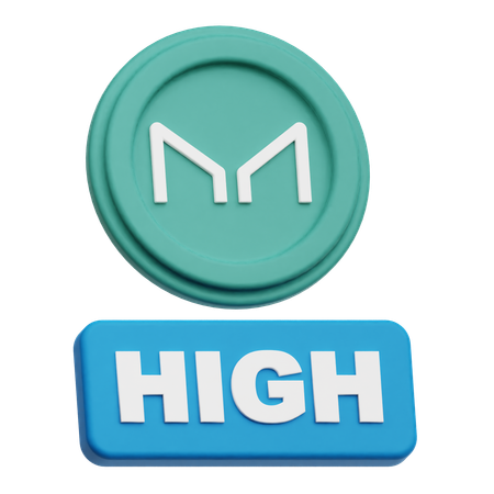 Maker Coin high  3D Icon