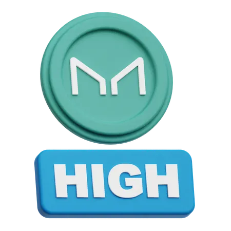 Maker Coin high  3D Icon