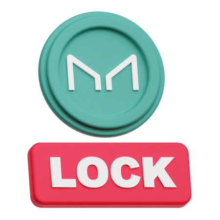 Maker Coin Lock  3D Icon