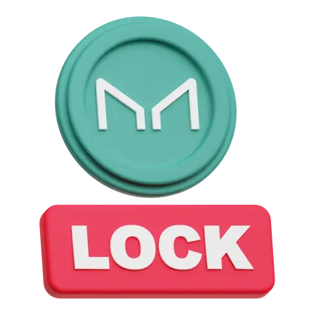 Maker Coin Lock  3D Icon