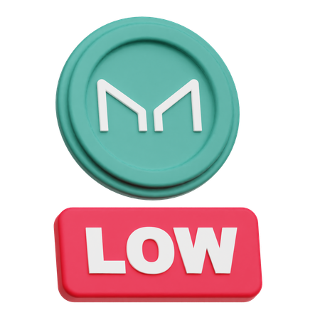 Maker Coin low  3D Icon