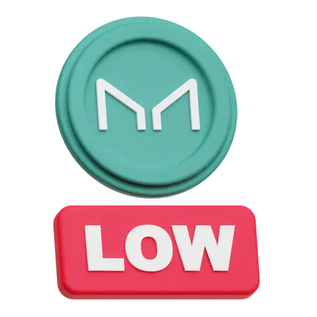 Maker Coin low  3D Icon