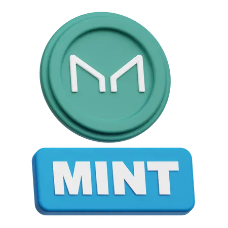 Maker Coin Mint  3D Icon