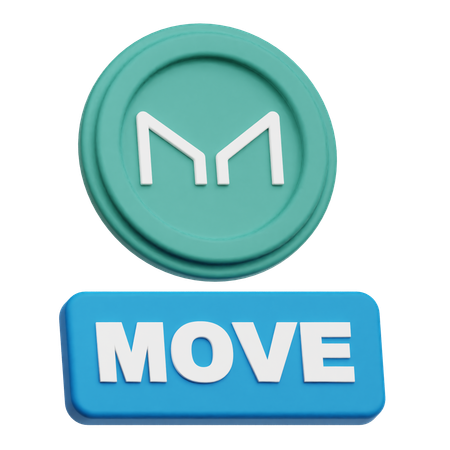 Maker Coin move  3D Icon
