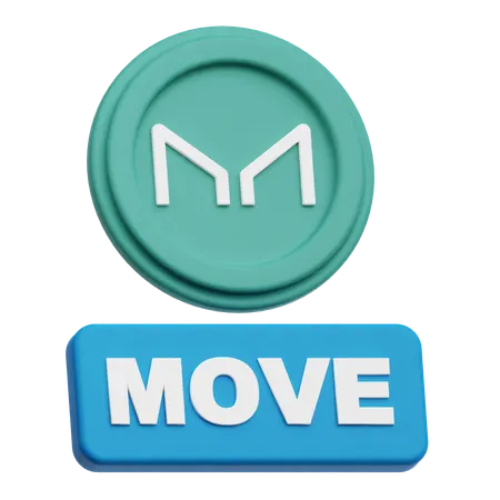 Maker Coin move  3D Icon