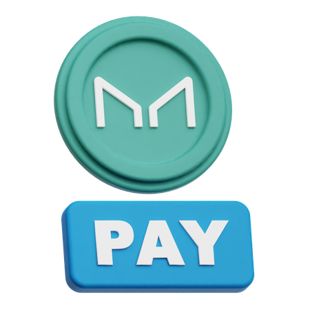 Maker Coin pay  3D Icon