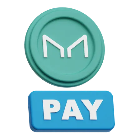 Maker Coin pay  3D Icon