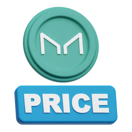 Maker Coin price  3D Icon