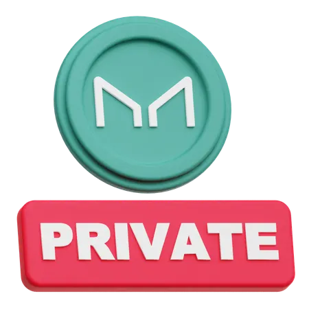 Maker Coin private  3D Icon