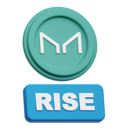 Maker Coin rise  3D Icon