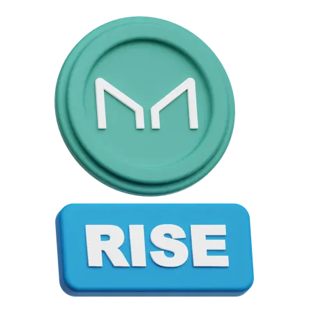 Maker Coin rise  3D Icon
