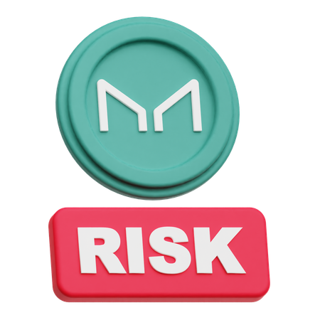 Maker Coin risk  3D Icon