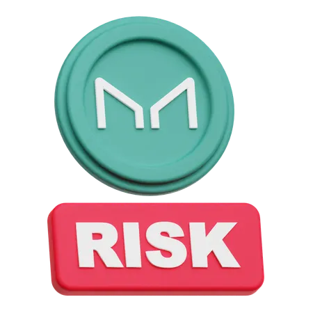 Maker Coin risk  3D Icon