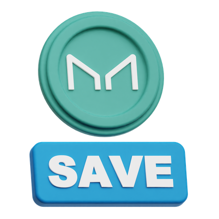 Maker Coin save  3D Icon